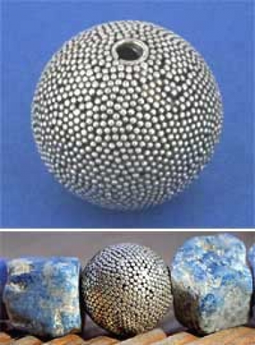 Intermediate part,ethno style,Sterling Silver,Bali bead,Ø ca. 15 mm