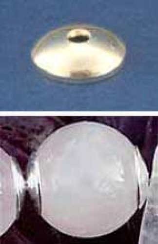Intermediate parts,Sterling Silver,lenses,split,Ø ca. 6 mm,20 pieces