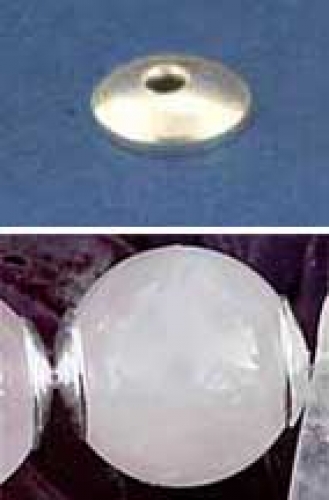 Intermediate parts,Sterling Silver,lenses,split,Ø ca. 4 mm,2 pieces