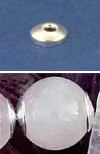 Intermediate parts,Sterling Silver,lenses,split,Ø ca. 3 mm,2 pieces