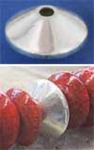 Intermediate parts,Sterling Silver,lenses,high,Ø ca. 12 mm,10 pieces