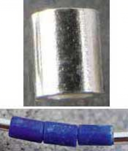 Tubes for crushing,Sterling Silver,Innen-Ø 1,5 mm,length 3 mm,100 pieces