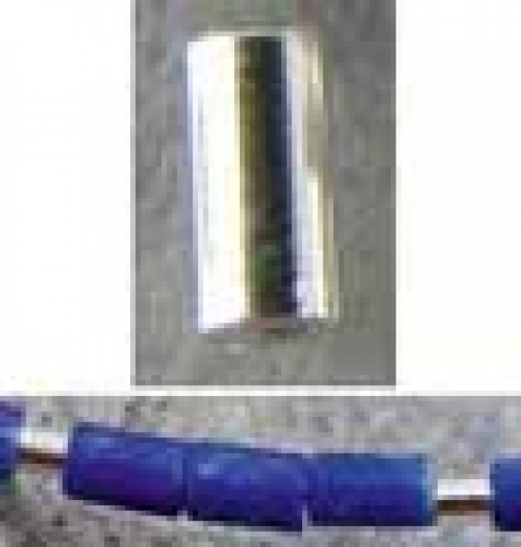 Intermediate parts,Silver,tubes,straight,Ø ca. 1,5 mm,length ca. 3 mm,10 pcs.