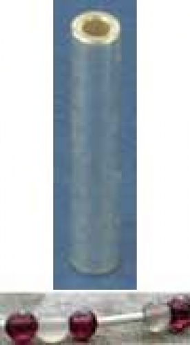 Intermediate parts,Silver,tubes,straight,Ø ca. 1,5 mm,length ca. 10 mm,10 pcs.