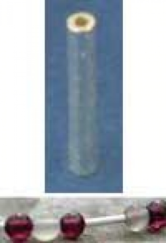 Intermediate parts,Silver,tubes,straight,Ø ca. 1 mm,length ca. 7 mm,10 pcs.