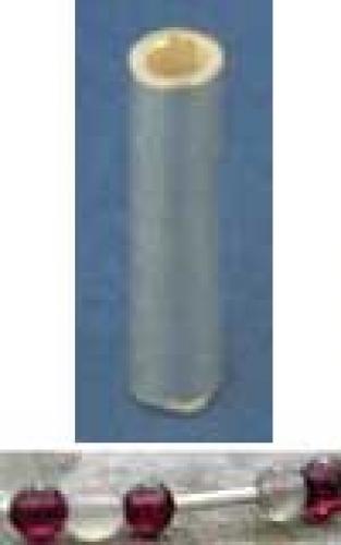 Intermediate parts,Silver,tubes,straight,Ø ca. 1,5 mm,length ca. 7 mm,10 pcs.