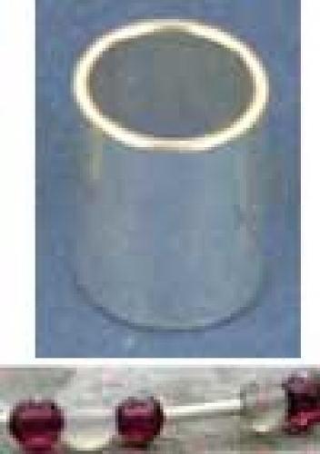 Intermediate parts,Silver,tubes,straight,Ø ca. 4 mm,length ca. 5 mm,10 pcs.