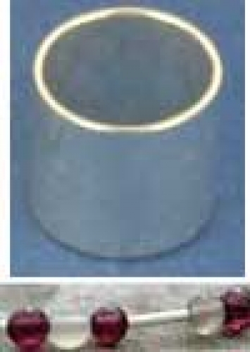 Intermediate parts,Silver,tubes,straight,Ø ca. 5 mm,length ca. 5 mm,10 pcs.