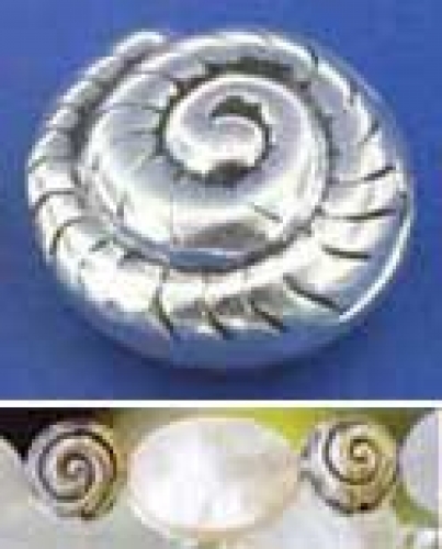 Intermediate part,ethno style,Sterling Silver,snail,Ø ca. 14 mm