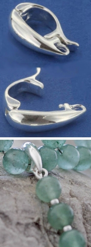 Clip für Zwischenteile,Sterling Silber,Ø ca. 12 mm