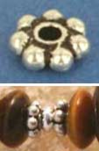 Zwischenteil,Ethnostil,Sterling Silber,Blume,Ø ca. 6 mm