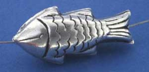 Inter. part,ethno style,Sterling Silver,fish with dorsal fin,length ca. 24 mm