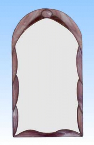 Mirror " Bow Window with Stone ",pink,ca. 29 x 16 cm