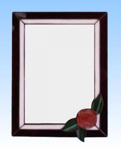Mirror " Rose ",ca. 26 x 19 cm