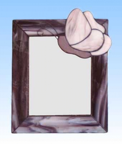 Mirror " Butterfly ",ca. 26 x 21 cm