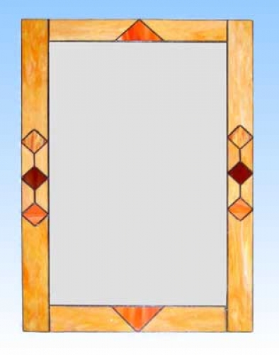 Mirror " Six Squares ",ca. 60 x 40 cm
