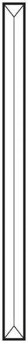 Bevel,pencil,rectangle,ca. 3/4 x 12",ca. 19,05 x 304,8 mm