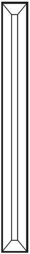 Bevel,straight,rectangle,ca. 1 x 10",ca. 25,4 x 254 mm