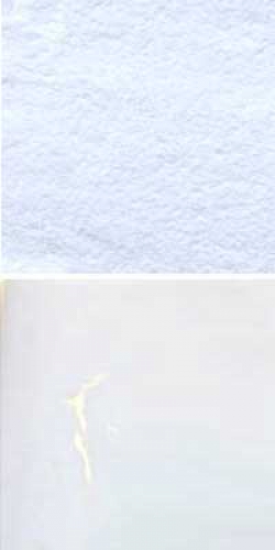 Optul Glass,float powder,COE 82,white,opalescent,code 3100,100 g,item number 3590920.Carmen Harusta,Glasinsel ®,Goettingen,Germany.