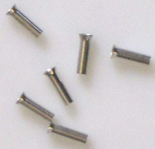 Wire end ferrules for wire cross section 0,75 mm²,length 6 mm,silver,6 pieces,item number 2018000-6.