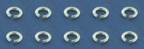Biegeringe,rund,925er Sterling Silber,Stärke ca. 1 mm,Ø ca. 5 mm,10 Stücke,Art.Nr. 3581A-10.