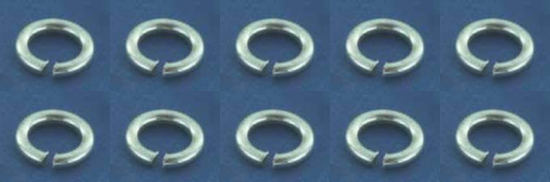 Biegeringe,rund,925er Sterling Silber,Stärke ca. 1,3 mm,Ø ca. 7 mm,10 Stücke,Art.Nr. 3583C-10.