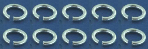 Biegeringe,rund,925er Sterling Silber,Stärke ca. 1,3 mm,Ø ca. 8 mm,10 Stücke,Art.Nr. 3583D-10.