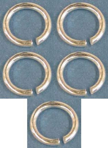 Biegeringe,rund,925er Sterling Silber,Stärke ca. 1,3 mm,Ø ca. 9 mm,5 Stücke,Art.Nr. 3583E-5