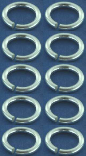 Biegeringe,rund,925er Sterling Silber,Stärke ca. 1,5 mm,Ø ca. 9 mm,10 Stücke,Artikelnummer 3586E-10.