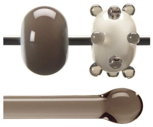Bullseye rod,COE 90,khaki,transparent,code 1439,l. ca. 43 cm