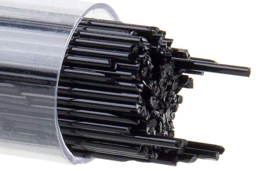 Bullseye Stringer,Ø ca. 2 mm,AK 90,opalescent,schwarz,Code 0100,ca. 180 g