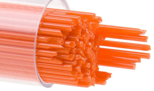 Bullseye stringer,Ø ca. 2 mm,COE 90,opalescent,orange,code 0125,ca. 180 g