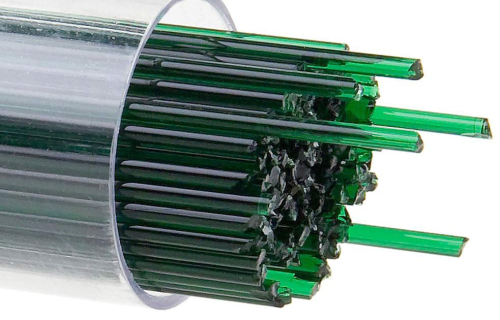 Bullseye stringer,Ø ca. 1 mm,COE 90,transparent,kelly green,code 1145,ca. 180 g
