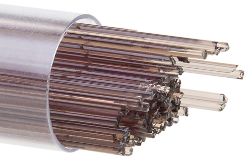 Bullseye stringer,Ø ca. 2 mm,COE 90,transparent,light bronze,code 1409,ca. 180 g