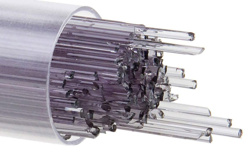 Bullseye stringer,Ø ca. 1 mm,COE 90,transparent,light silver gray,code 1429,ca. 180 g