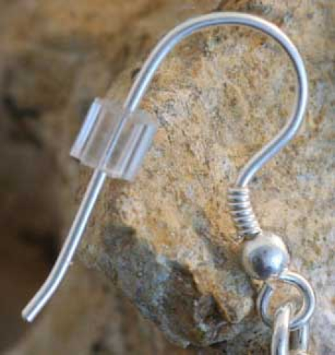 Stopper,Silikon,Ø ca. 4 mm,für Ohrhaken,Fischhaken,10 Stücke