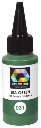 Enamel paint for glass (COE82,COE90,COE96) and ceramic,Color Line 031,sea green,ca. 62 g,item number 5200031.