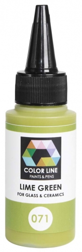 Emaillefarbe für Glas (Ak82,Ak90,Ak96) und Keramik,Color Line 071,limonengrün,ca. 62 g,Artikelnummer 5200071.