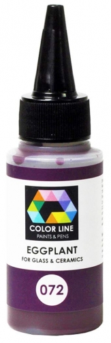 Emaillefarbe für Glas (Ak82,Ak90,Ak96) und Keramik,Color Line 072,aubergine,ca. 62 g,Artikelnummer 5200072.