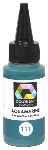 Emaillefarbe für Glas (Ak82,Ak90,Ak96) und Keramik,Color Line 111,aquamarin,ca. 62 g,Artikelnummer 5200111.