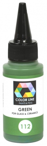 Emaillefarbe für Glas (Ak82,Ak90,Ak96) und Keramik,Color Line 112,grün,ca. 62 g,Artikelnummer 5200112.