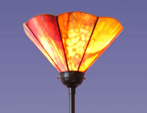 Stehleuchte,Deckenfluter,rot,orange,weiss,grün,gemottelt