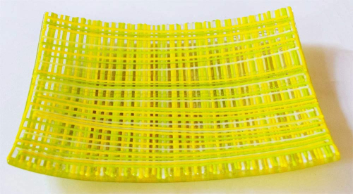 Bullseye stringer,Ø ca. 2 mm,COE 90,opalescent,canary yellow,code 0120,ca. 180 g