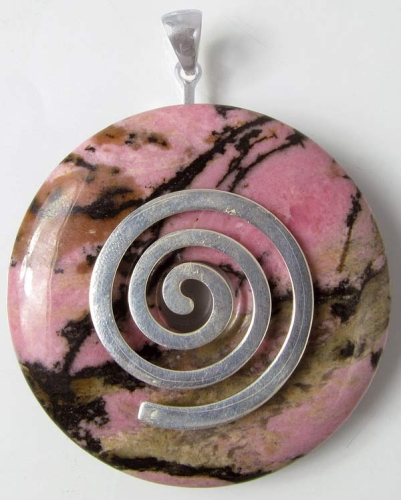 Donut holder,spiral,round,diameter ca. 14 mm,925 Sterling Silver,item number 3421AP (application example).