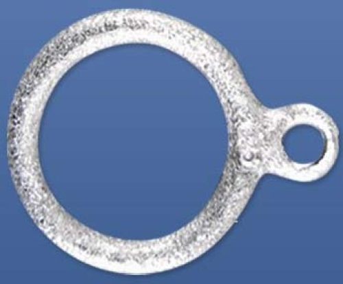 Double ring,flat,diameter ca. 12/8,5 mm and ca. 3,5/1,5 mm,925 Sterling Silver,brushed,item number 3595C.