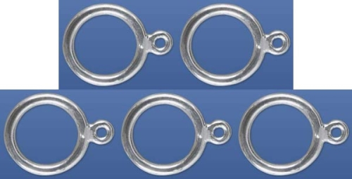 Doppelringe,flach,Durchmesser ca. 12/8,5 mm und ca. 3,5/1,5 mm,925er Sterling Silber,Artikelnummer 3596C-5.