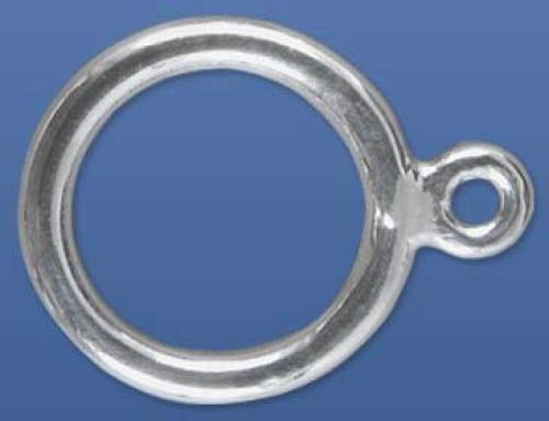 Double ring,flat,diameter ca. 12/8,5 mm and ca. 3,5/1,5 mm,925 Sterling Silver,item number 3596C.