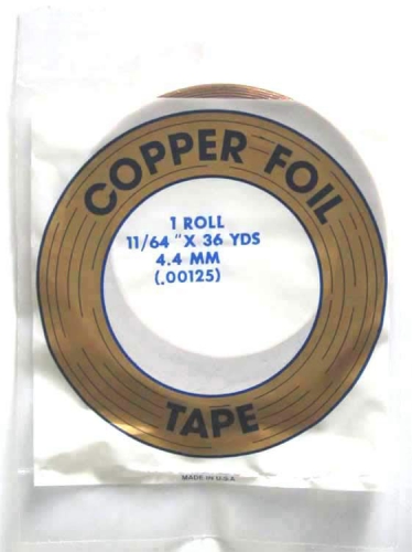 Copper foil,Edco,both sides copper,width ca. 11/64",ca. 4,4 mm,item number 4110200.