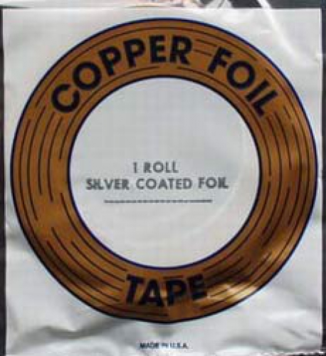 Copper foil,Edco,silver coated,width ca. 11/64",ca. 4,4 mm,item number 4124200.