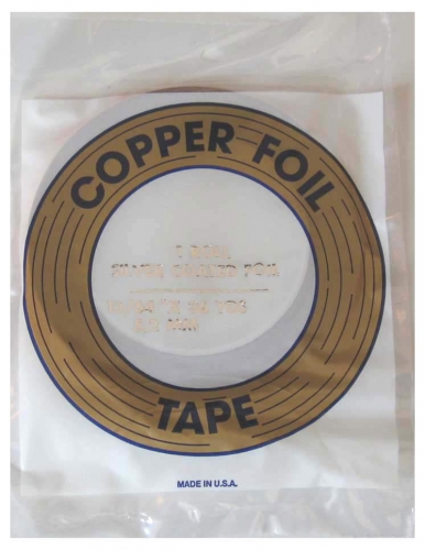 Copper foil,Edco,silver coated,width ca. 13/64",ca. 5,2 mm,item number 4114400.